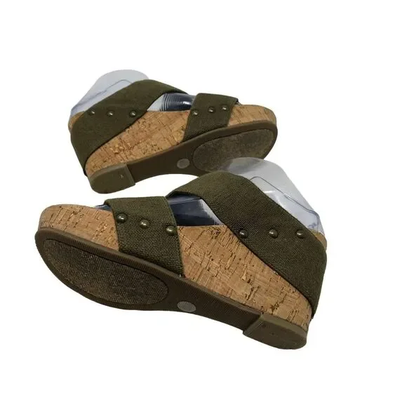 Lucky Brand Magnolia Double Strap Cork Wedge Platform Sandals US 6 - Picture 6 of 10